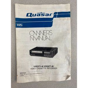 Quasar Video Cassette Owners Manual VH5371-K/VH5471-K